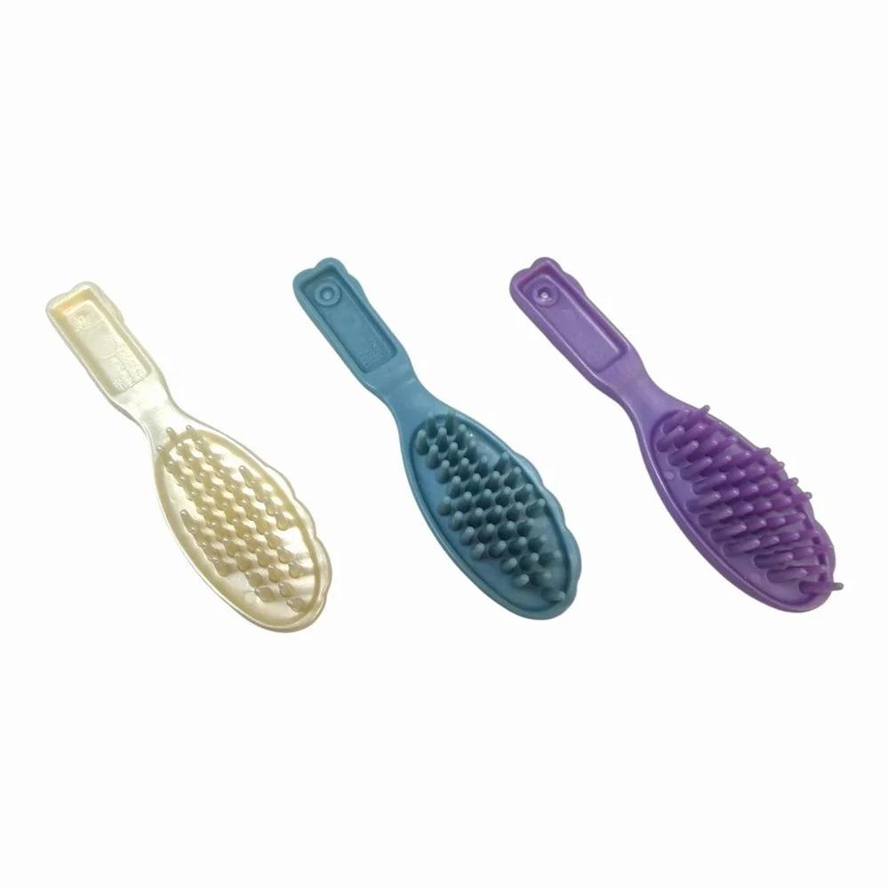 Barbie‎ Hair Brush Lot of (3) - White, Blue, Purple 1990s